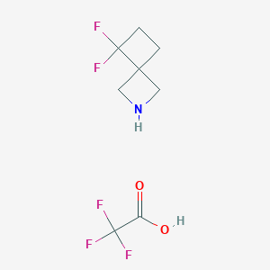 molecular formula C8H10F5NO2 B3028060 5,5-Difluoro-2-azaspiro[3.3]heptane trifluoroacetate CAS No. 1523617-85-7
