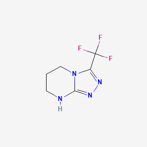 molecular formula C6H7F3N4 B3028067 3-(三氟甲基)-5H,6H,7H,8H-[1,2,4]三唑并[4,3-a]嘧啶 CAS No. 154641-05-1