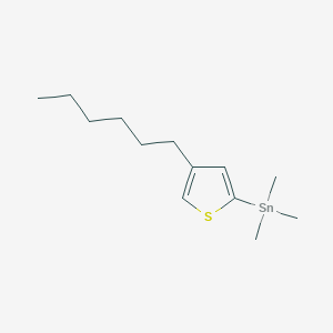 molecular formula C13H24SSn B3028068 (4-Hexylthiophen-2-yl)trimethylstannane CAS No. 154717-22-3