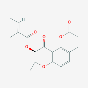 molecular formula C19H18O6 B3028076 Qianhucoumarin E CAS No. 156041-02-0