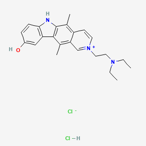 2-[2-(diethylamino)ethyl]-5,11-dimethyl-6H-pyrido[4,3-b]carbazol-2-ium-9-ol;chloride;hydrochloride