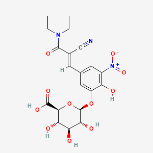 molecular formula C20H23N3O11 B3028089 Entacapone 3-o-glucuronide CAS No. 158069-75-1