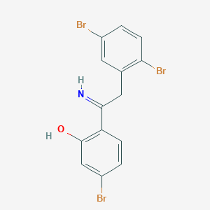 B3028090 5-Bromo-2-(2-(2,5-dibromophenyl)-1-iminoethyl)phenol CAS No. 1585969-22-7