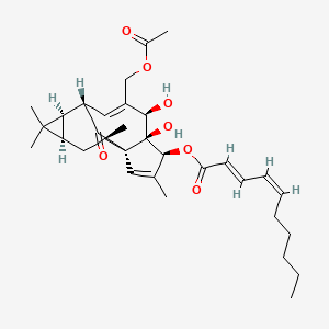 molecular formula C32H44O7 B3028092 3-O-(2'E,4'Z-decadienoyl)-20-O-acetylingenol CAS No. 158850-76-1