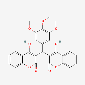 molecular formula C28H22O9 B3028094 2H-1-Benzopyran-2-one, 3,3'-((3,4,5-trimethoxyphenyl)methylene)bis(4-hydroxy- CAS No. 15938-72-4