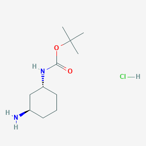 molecular formula C11H23ClN2O2 B3028106 叔丁基[反式-3-氨基环己基]氨基甲酸酯盐酸盐 CAS No. 1609399-78-1