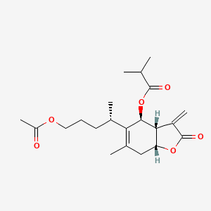 molecular formula C21H30O6 B3028115 1-O-Acetyl-6-O-isobutyrylbritannilactone CAS No. 1613152-34-3
