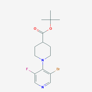 molecular formula C15H20BrFN2O2 B3028116 Tert-butyl 1-(3-bromo-5-fluoropyridin-4-yl)piperidine-4-carboxylate CAS No. 1613193-36-4