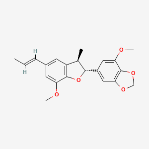 (2R)-2beta-(4-Methoxy-1,3-benzodioxole-6-yl)-3alpha-methyl-5-(1-propenyl)-7-methoxy-2,3-dihydrobenzofuran