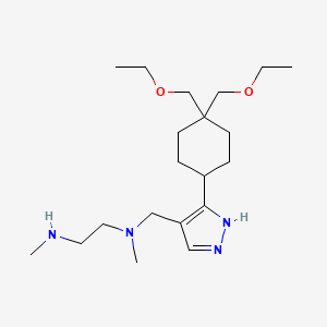 N~1~-({5-[4,4-bis(ethoxymethyl)cyclohexyl]-1H-pyrazol-4-yl}methyl)-N~1~,N~2~-dimethylethane-1,2-diamine