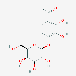 molecular formula C14H18O9 B3028144 Coretinphencone CAS No. 1631711-77-7