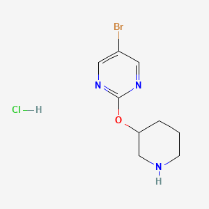 molecular formula C9H13BrClN3O B3028145 5-Bromo-2-(piperidin-3-yloxy)pyrimidine hydrochloride CAS No. 1632286-11-3