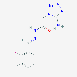 molecular formula C10H9F2N7O B302815 2-(5-amino-1H-tetraazol-1-yl)-N'-(2,3-difluorobenzylidene)acetohydrazide 