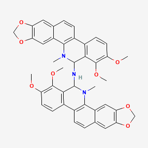 molecular formula C42H37N3O8 B3028175 Bis[6-(5,6-dihydrochelerythrinyl)]amine CAS No. 165393-48-6