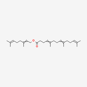 molecular formula C27H44O2 B3028193 3,7-Dimethylocta-2,6-dienyl 5,9,13-trimethyltetradeca-4,8,12-enoate CAS No. 16898-88-7