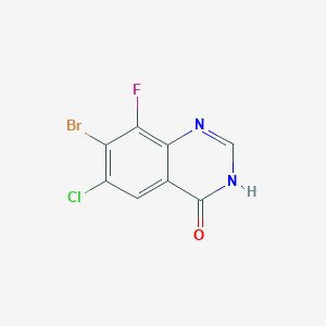 molecular formula C8H3BrClFN2O B3028198 7-溴-6-氯-8-氟喹唑啉-4-醇 CAS No. 1698027-18-7