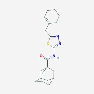 molecular formula C20H27N3OS B302820 N-[5-(cyclohexen-1-ylmethyl)-1,3,4-thiadiazol-2-yl]adamantane-1-carboxamide 