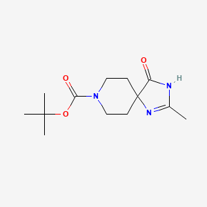 molecular formula C13H21N3O3 B3028205 Tert-butyl 2-methyl-4-oxo-1,3,8-triazaspiro[4.5]dec-1-ene-8-carboxylate CAS No. 1707365-30-7