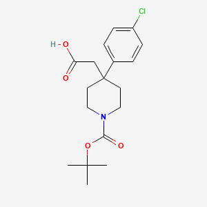 2-[1-(tert-Butoxycarbonyl)-4-(4-chlorophenyl)piperidin-4-yl]acetic acid