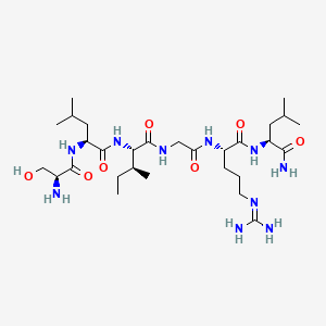molecular formula C29H56N10O7 B3028222 Sligrl-NH2 CAS No. 171436-38-7