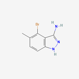 molecular formula C8H8BrN3 B3028224 4-溴-5-甲基-1H-吲唑-3-胺 CAS No. 1715912-74-5
