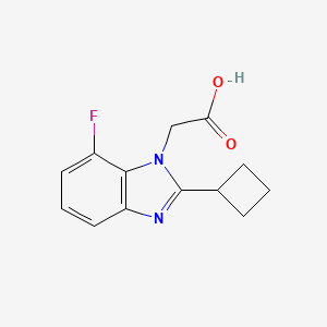 molecular formula C13H13FN2O2 B3028238 2-(2-环丁基-7-氟-1H-苯并[d]咪唑-1-基)乙酸 CAS No. 1774898-65-5