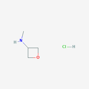 molecular formula C4H10ClNO B3028262 N-甲基氧杂环丁烷-3-胺盐酸盐 CAS No. 1799412-41-1