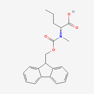 molecular formula C21H23NO4 B3028265 (R)-2-((((9H-芴-9-基)甲氧基)羰基)(甲基)氨基)戊酸 CAS No. 1799443-42-7