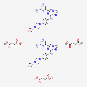 molecular formula C58H68N18O14 B3028268 兰拉普尼布琥珀酸盐 CAS No. 1800047-00-0