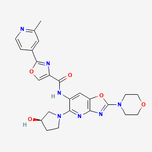 molecular formula C24H25N7O5 B3028269 Emavusertib CAS No. 1801344-14-8
