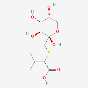 (2S)-3-Methyl-2-[[(2S,3S,4R,5R)-2,3,4,5-tetrahydroxyoxan-2-yl]methylsulfanyl]butanoic acid