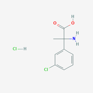 molecular formula C9H11Cl2NO2 B3028285 2-Amino-2-(3-chlorophenyl)propanoic acid hydrochloride CAS No. 1810069-93-2