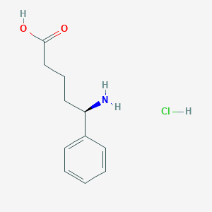 molecular formula C11H16ClNO2 B3028289 (R)-5-氨基-5-苯基戊酸盐酸盐 CAS No. 1810074-59-9