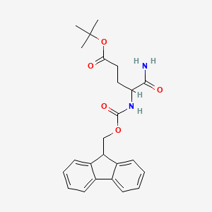 molecular formula C24H28N2O5 B3028305 叔丁基4-((((9H-芴-9-基)甲氧羰基)氨基)-5-氨基-5-氧代戊酸酯 CAS No. 1822490-77-6