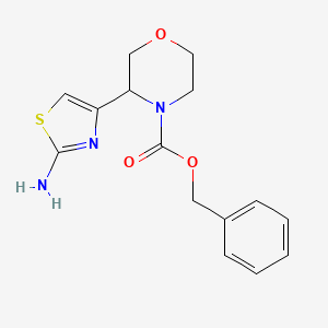 molecular formula C15H17N3O3S B3028306 苄基 3-(2-氨基噻唑-4-基)吗啉-4-羧酸酯 CAS No. 1823822-55-4