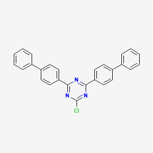 molecular formula C27H18ClN3 B3028309 2,4-二([1,1'-联苯]-4-基)-6-氯-1,3,5-三嗪 CAS No. 182918-13-4