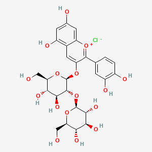molecular formula C27H31ClO16 B3028310 Cyanidin 3-sophoroside chloride CAS No. 18376-31-3