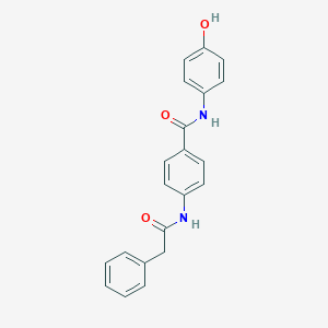 molecular formula C21H18N2O3 B302835 N-(4-hydroxyphenyl)-4-[(phenylacetyl)amino]benzamide 