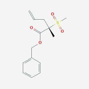 molecular formula C14H18O4S B3028355 (S)-苄基 2-甲基-2-(甲磺酰基)戊-4-烯酸酯 CAS No. 1942858-51-6