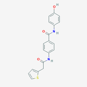 molecular formula C19H16N2O3S B302836 N-(4-hydroxyphenyl)-4-[(2-thienylacetyl)amino]benzamide 