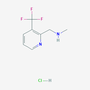 molecular formula C8H10ClF3N2 B3028362 N-Methyl-1-(3-(trifluoromethyl)pyridin-2-yl)methanamine hydrochloride CAS No. 1951441-74-9