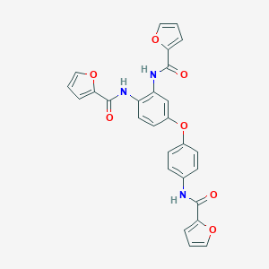 molecular formula C27H19N3O7 B302837 N-{4-[3,4-bis(2-furoylamino)phenoxy]phenyl}-2-furamide 