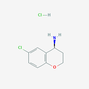 molecular formula C9H11Cl2NO B3028372 (S)-6-Chlorochroman-4-amine hydrochloride CAS No. 1956436-48-8