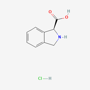 molecular formula C9H10ClNO2 B3028378 (S)-isoindoline-1-carboxylic acid hydrochloride CAS No. 1965314-73-1