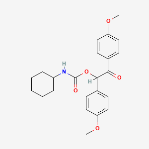 molecular formula C23H27NO5 B3028379 1,2-Bis(4-methoxyphenyl)-2-oxoethyl Cyclohexylcarbamate CAS No. 196599-80-1