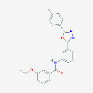 molecular formula C24H21N3O3 B302838 3-ethoxy-N-{3-[5-(4-methylphenyl)-1,3,4-oxadiazol-2-yl]phenyl}benzamide 