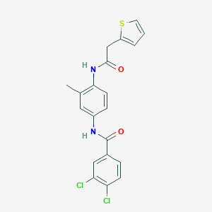 molecular formula C20H16Cl2N2O2S B302840 3,4-dichloro-N-{3-methyl-4-[(2-thienylacetyl)amino]phenyl}benzamide 
