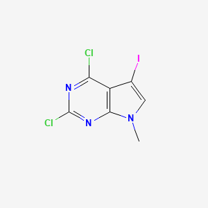molecular formula C7H4Cl2IN3 B3028403 2,4-Dichloro-5-iodo-7-methyl-7H-pyrrolo[2,3-d]pyrimidine CAS No. 2007910-59-8