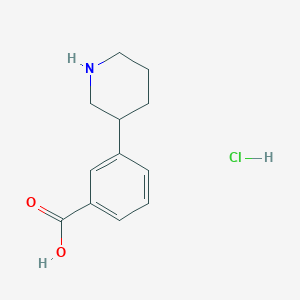 molecular formula C12H16ClNO2 B3028405 3-(Piperidin-3-yl)benzoic acid hydrochloride CAS No. 2007921-14-2