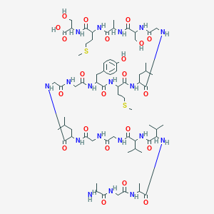 molecular formula C68H112N18O22S2 B3028412 H-DL-Ala-Gly-DL-Ala-DL-Val-DL-Val-Gly-Gly-DL-Leu-Gly-Gly-DL-Tyr-DL-Met-DL-Leu-Gly-DL-Ser-DL-Ala-DL-Met-DL-Ser-OH CAS No. 202121-03-7